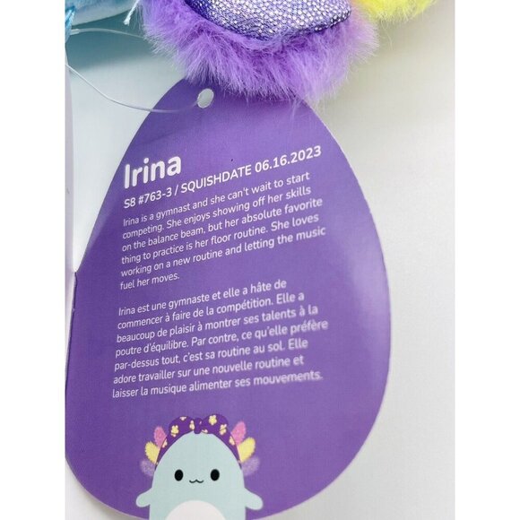 NWT Squishmallows 8" Irina Axolotl w Headband Squishdate 06.16.2023 - Picture 8 of 8